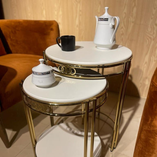 Brass nested tableset